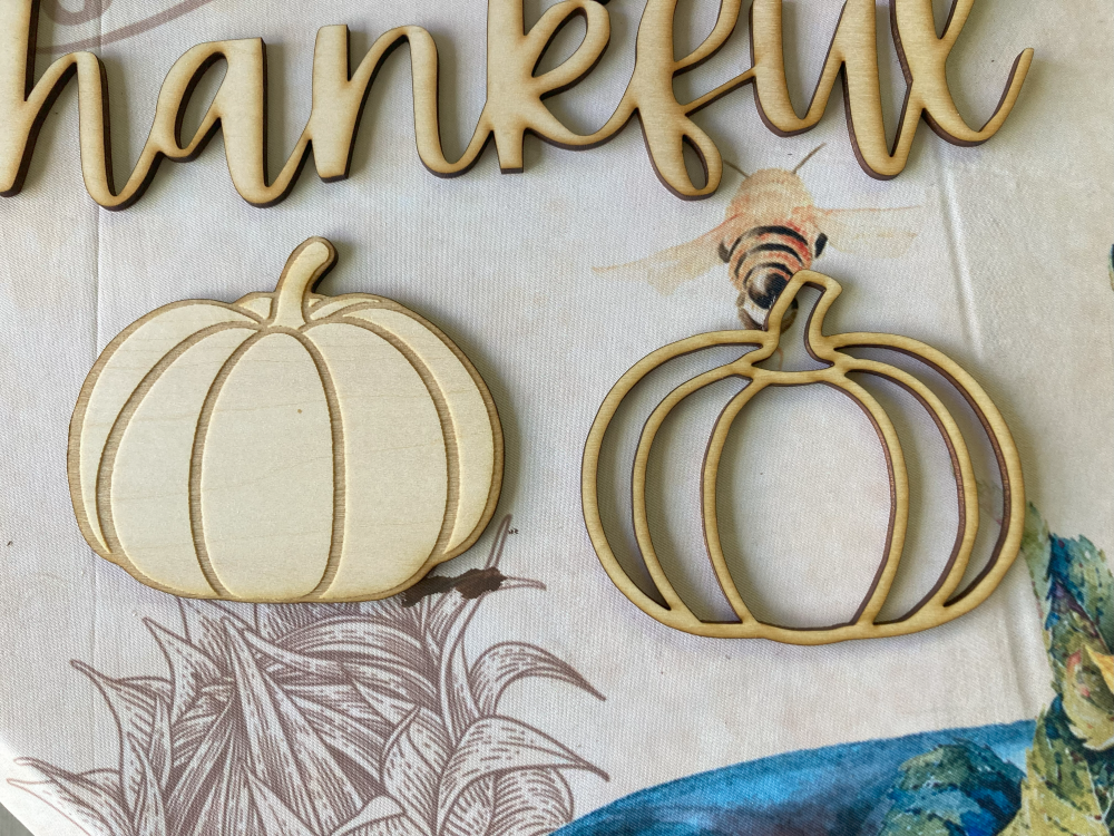 Laser cut pumpkin cutouts - Set of 2