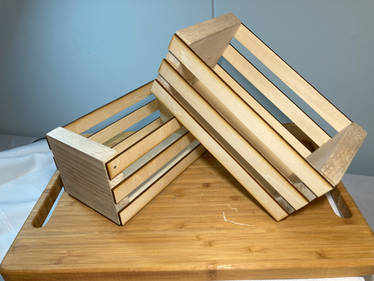 Handmade Wood Crates - Set of 2