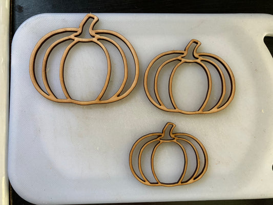 Laser cut pumpkin cutouts - Set of 2